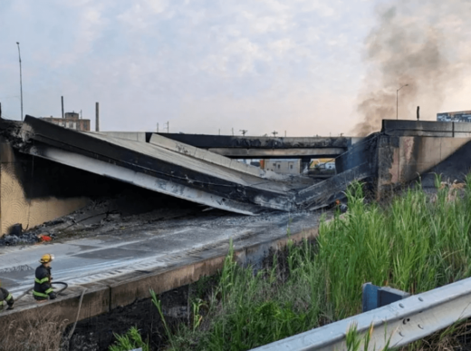 BREAKING: Section of Northbound I-95 Collapses in Philadelphia After Tanker Truck Fire