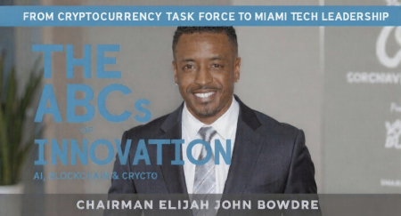 Elijah John Bowdre presenting the ABCs of Innovation framework for Miami tech leadership