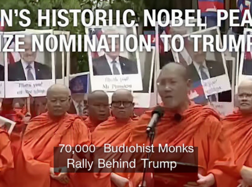 Hun Historic Nobel Peace Prize Nomination Trump 70000 Buddhist Monks Rally Behind