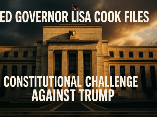 Fed Governor Lisa Cook Challenges Trump Removal in Federal Court