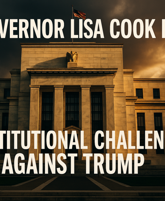 Fed Governor Lisa Cook Challenges Trump Removal in Federal Court