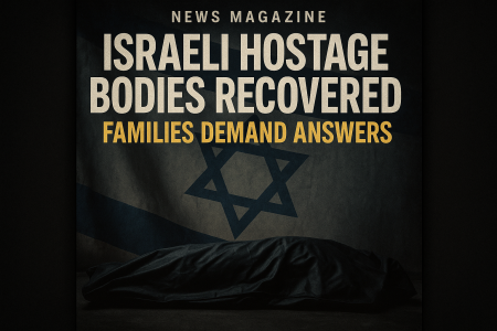 Breaking news magazine cover about Israeli hostage recovery