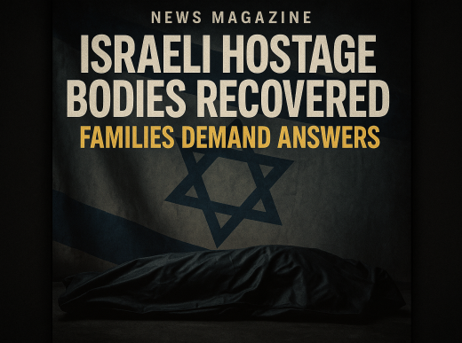 Breaking news magazine cover about Israeli hostage recovery