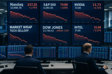 Market Wrap: Tech Selloff Drags Nasdaq Down 1.5% as Nvidia Leads Decline