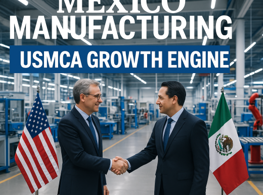 Professional magazine cover for Mexico: The Key to Manufacturing Growth Across the USMCA Region – From Planning to Production