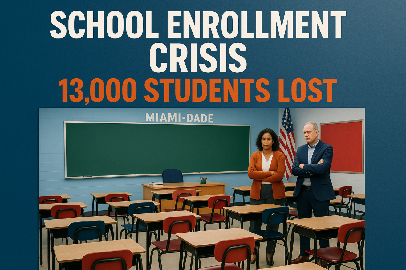 Professional magazine cover for Miami-Dade Public Schools Face Crisis: 13,000 Student Enrollment Drop Signals Broader Educational Challenges