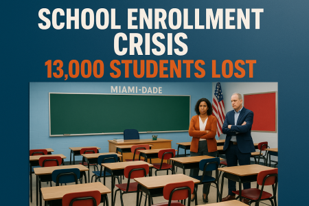 Professional magazine cover for Miami-Dade Public Schools Face Crisis: 13,000 Student Enrollment Drop Signals Broader Educational Challenges