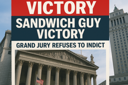 Magazine cover for Sean Dunn grand jury victory article