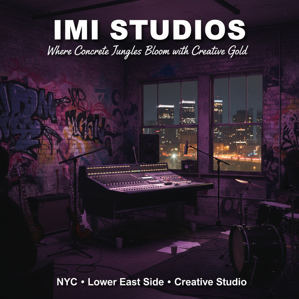 IMI Studios NYC recording studio in Lower East Side with professional equipment and urban atmosphere