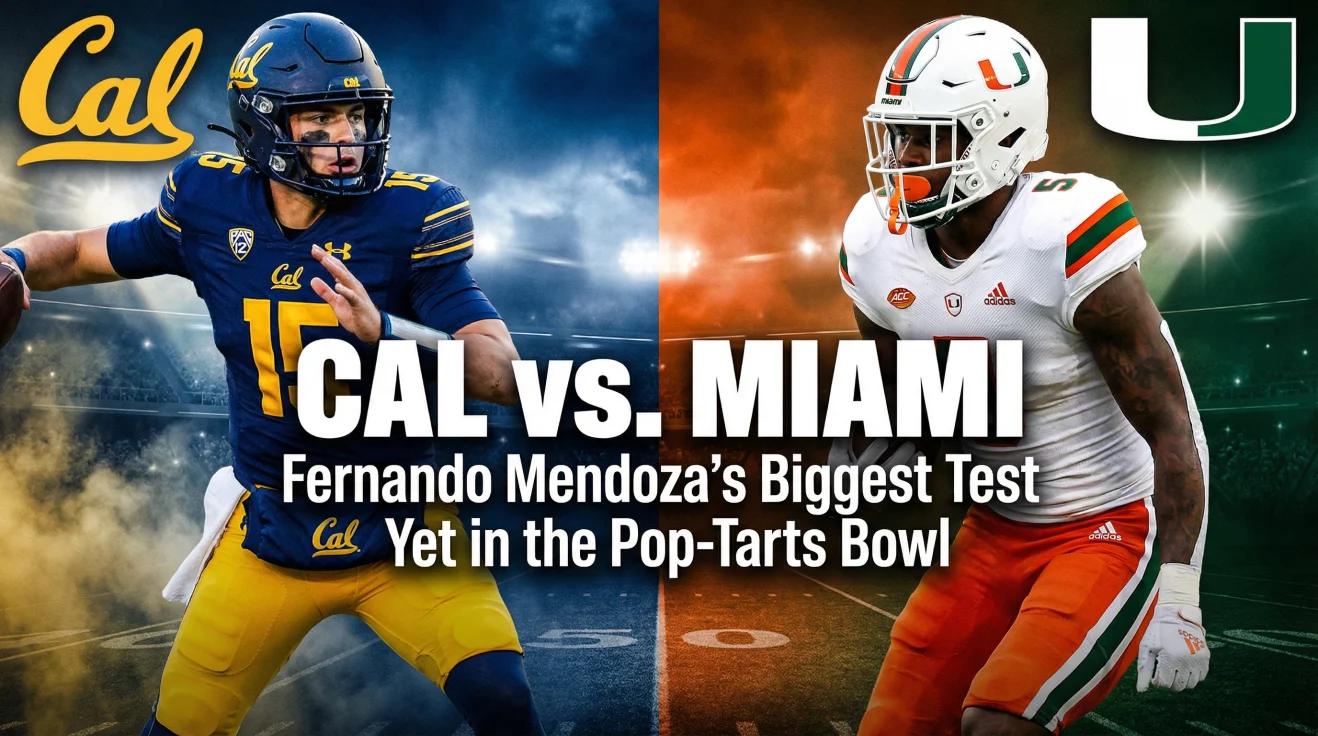 Fernando Mendoza’s Homecoming: Cal’s Quarterback Returns to Lead Bears Against Miami in the Pop-Tarts Bowl